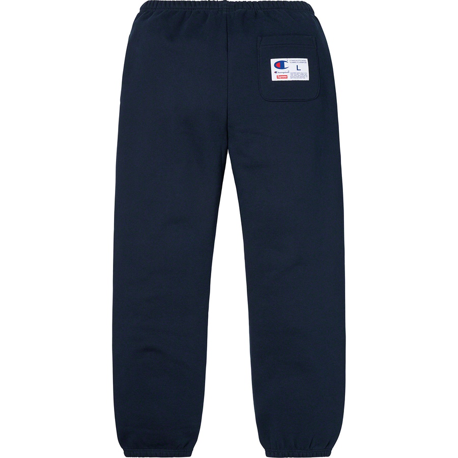 Supreme x Champion Chrome Sweatpant Navy - Novelship