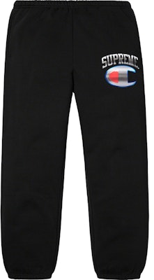 Supreme x Champion Pantalón Deportivo Negro Cromo Buy Supreme x Champion Pantalón Deportivo Negro Cromo