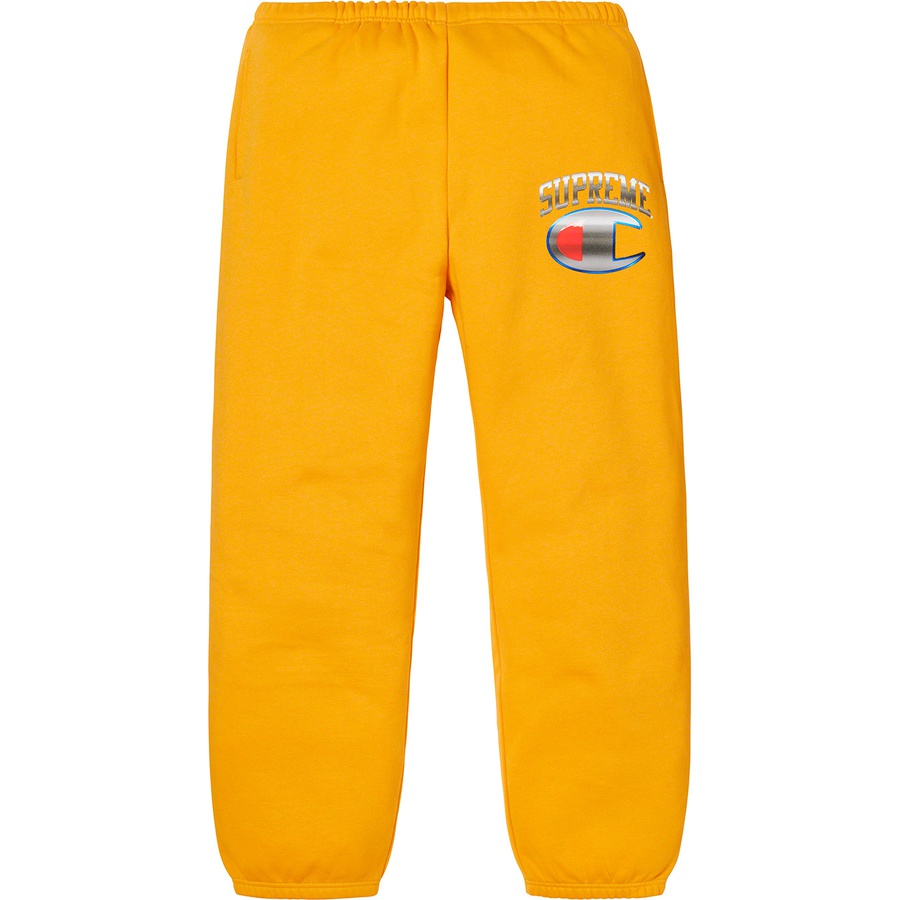 Supreme x Champion Chrome Sweatpant Gold - Novelship