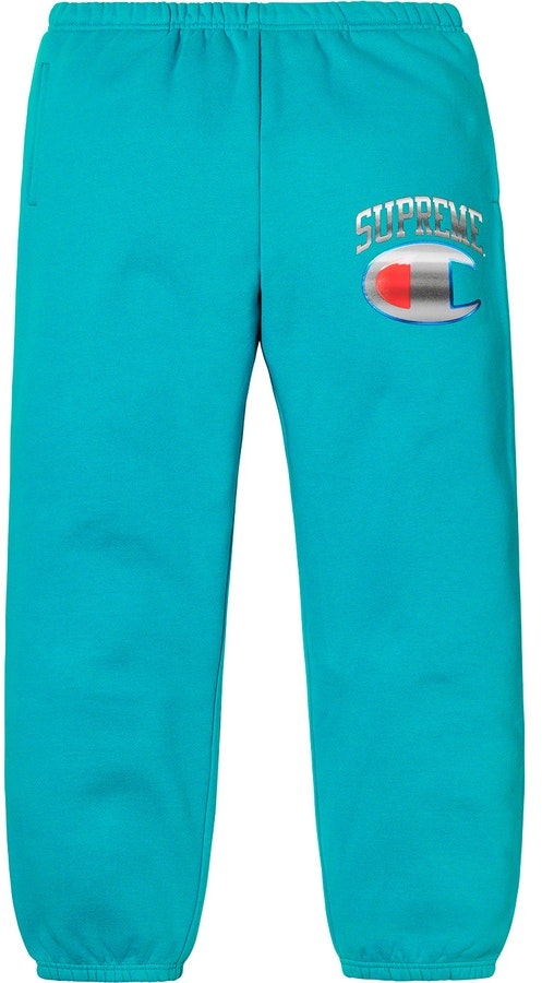 supreme-champion-chrome-sweatpants-dark-teal