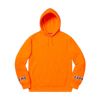 Supreme Wrist Logo Hooded Sweatshirt Orange