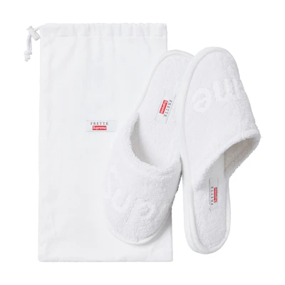 Supreme Frette Slippers White