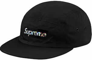 Supreme Holographic Logo Camp Cap Black Supreme Holographic Logo Camp Cap Black