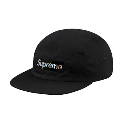 Supreme Holographic Logo Camp Cap Black