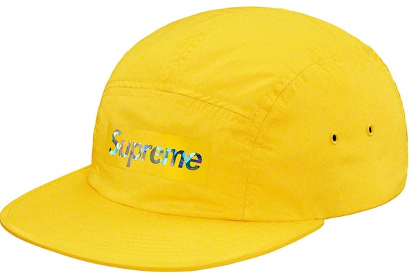 Supreme Holographic Logo Camp Cap Yellow Buy Supreme Holographic Logo Camp Cap Yellow