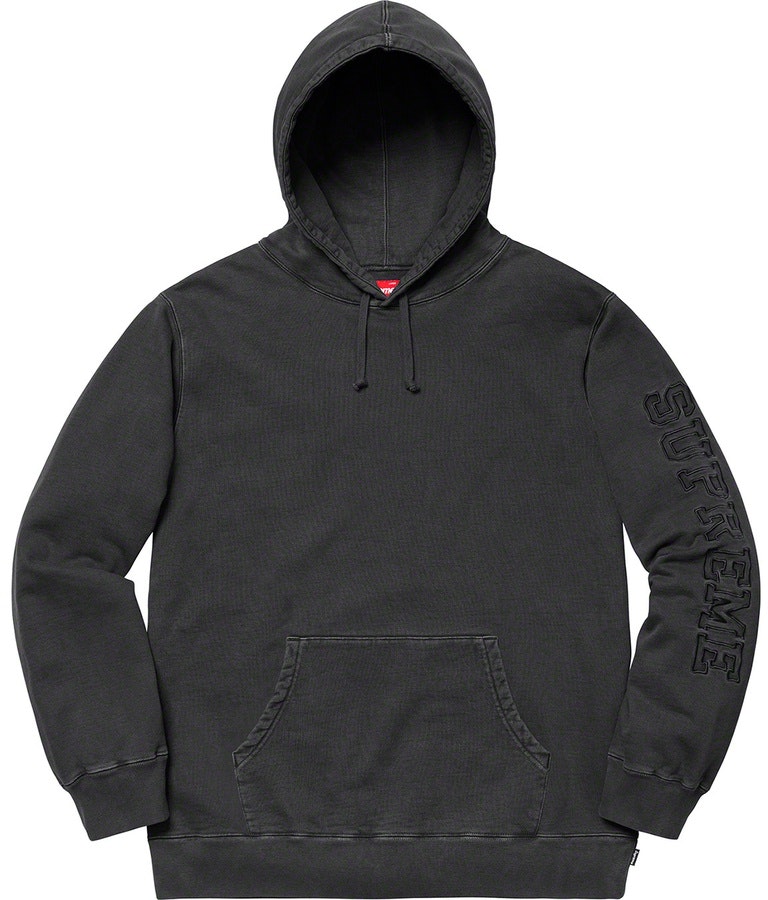 Supreme Overdyed Hooded Sweatshirt Black - Novelship