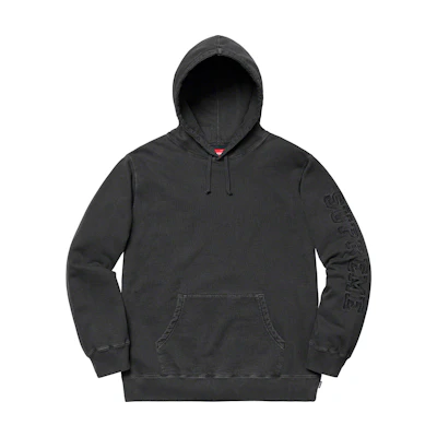 Supreme Overdyed Hooded Sweatshirt Black
