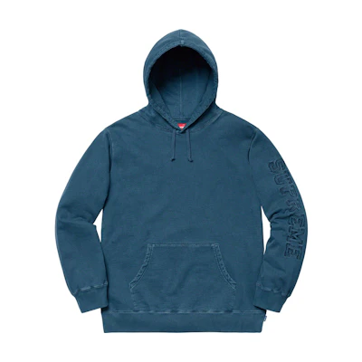 Supreme Overdyed Hooded Sweatshirt Navy