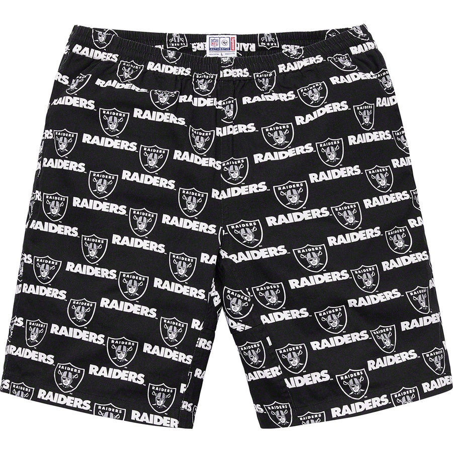 Buy Supreme NFL Raiders 47 Pantalón Corto Negro Twill