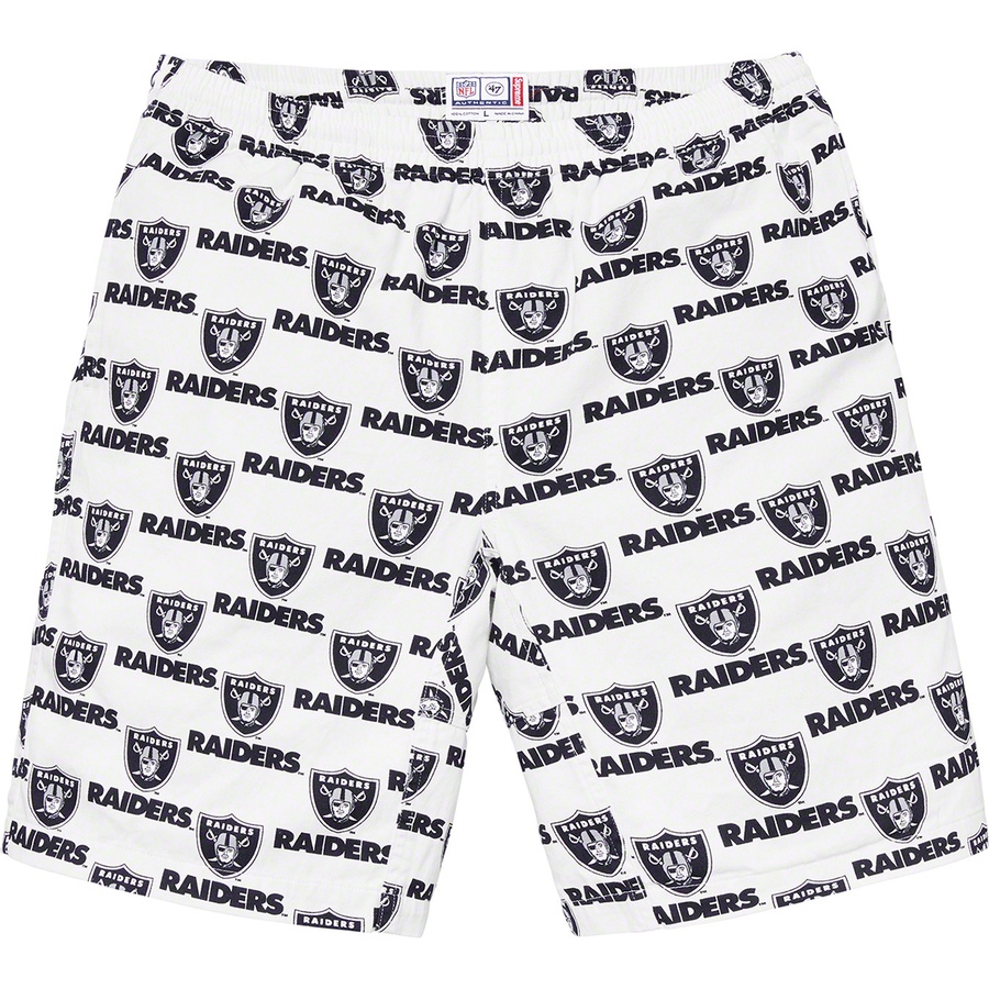 Supreme NFL Raiders 47 Twill Short White - Novelship