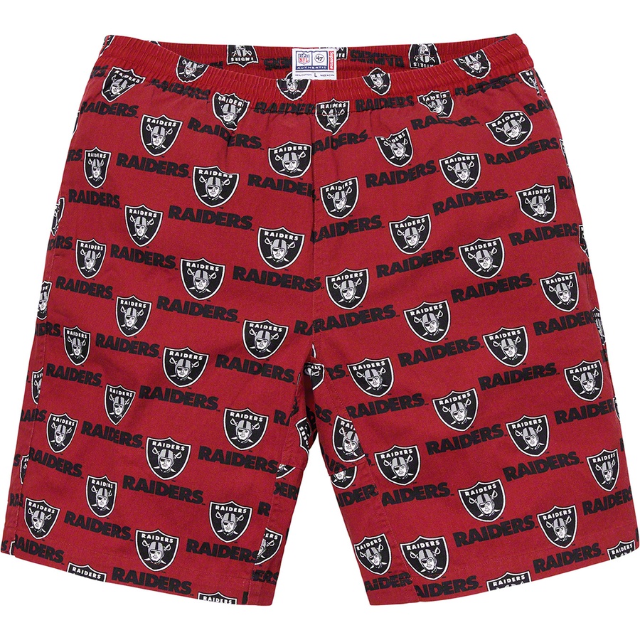 Supreme NFL Raiders 47 Twill Short Light Burgundy