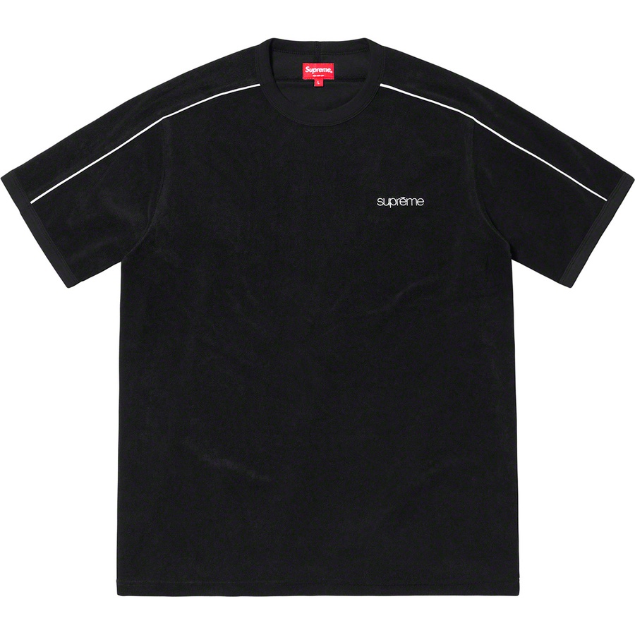 Supreme Shoulder Stripe Terry S/S Top Black - Novelship