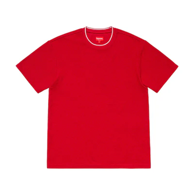 Supreme Stripe Rib Waffle Top Red