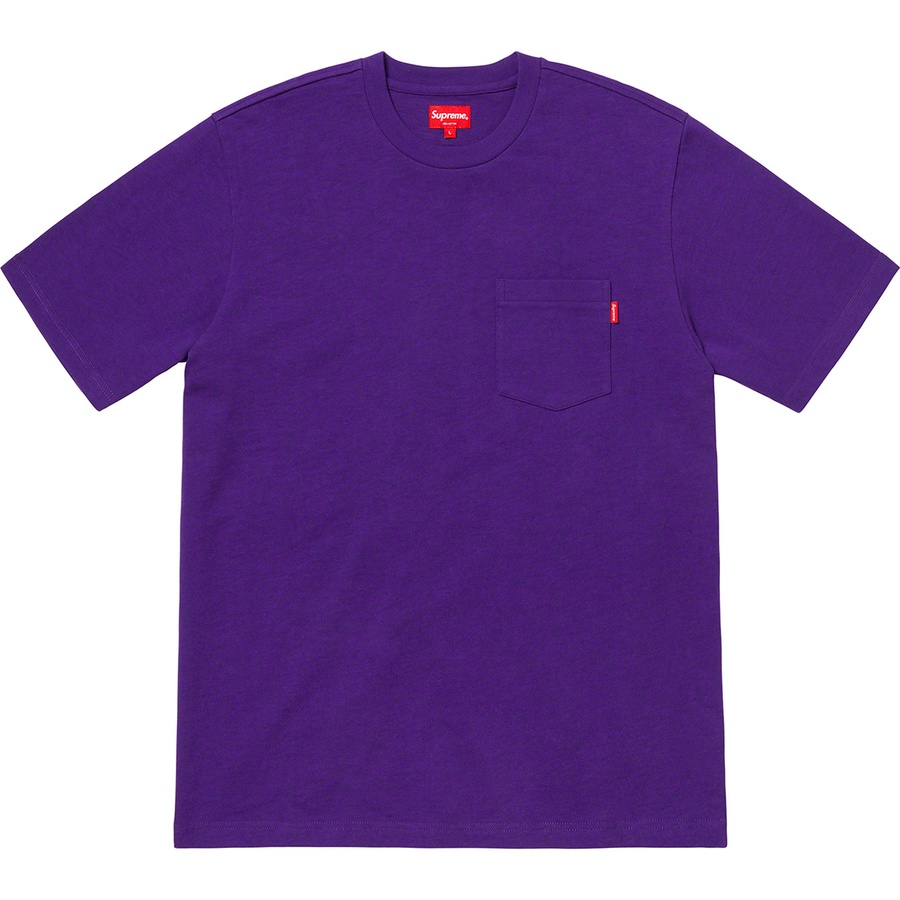 Buy Supreme 紫色短袖口袋T恤