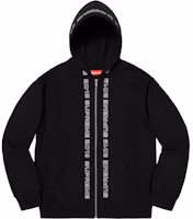Supreme Topline Zip Up Sweatshirt Black Supreme Topline Zip Up Sweatshirt Black
