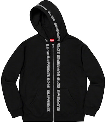 Supreme Topline Zip Up Sweatshirt Black Order Supreme Topline Zip Up Sweatshirt Black