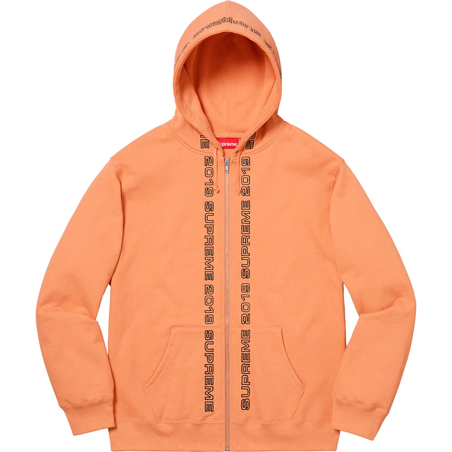 Supreme Topline Zip Up Sweatshirt Pale Orange - Novelship