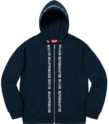 Supreme Topline Zip Up Sweatshirt Navy Buy Supreme Topline Zip Up Sweatshirt Navy