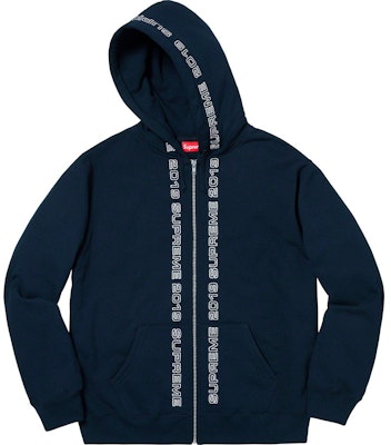 Supreme Topline Zip Up Sweatshirt Navy Order Supreme Topline Zip Up Sweatshirt Navy