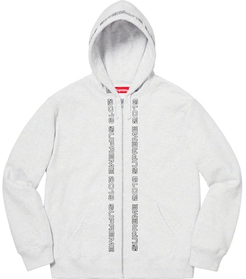Supreme Topline Zip Up Sweatshirt Ash Grey Buy Supreme Topline Zip Up Sweatshirt Ash Grey