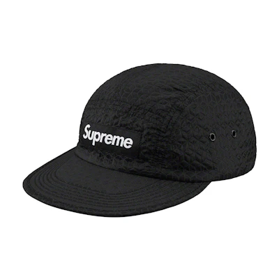 Supreme Geometric Ripstop Camp Cap Black