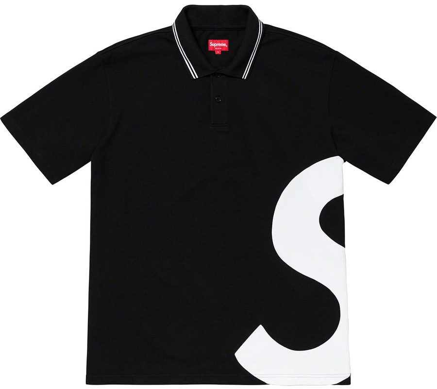 supreme-s-logo-polo-black