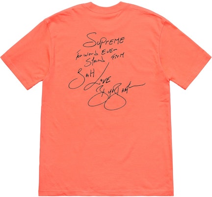 Supreme Buju Banton Tee Neon Orange Order Supreme Buju Banton Tee Neon Orange