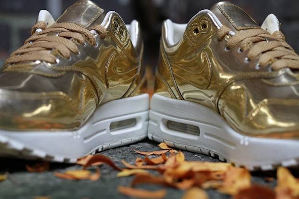 (Wanita) Nike Air Max 1 Emas Cair 616170-700 Shop (Wanita) Nike Air Max 1 Emas Cair 616170-700