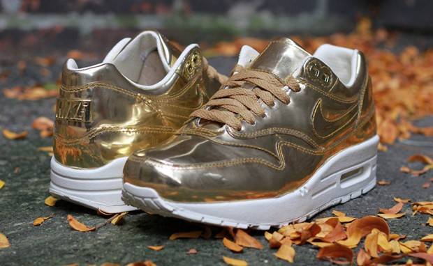 Women Nike Air Max 1 Liquid Gold 616170 700