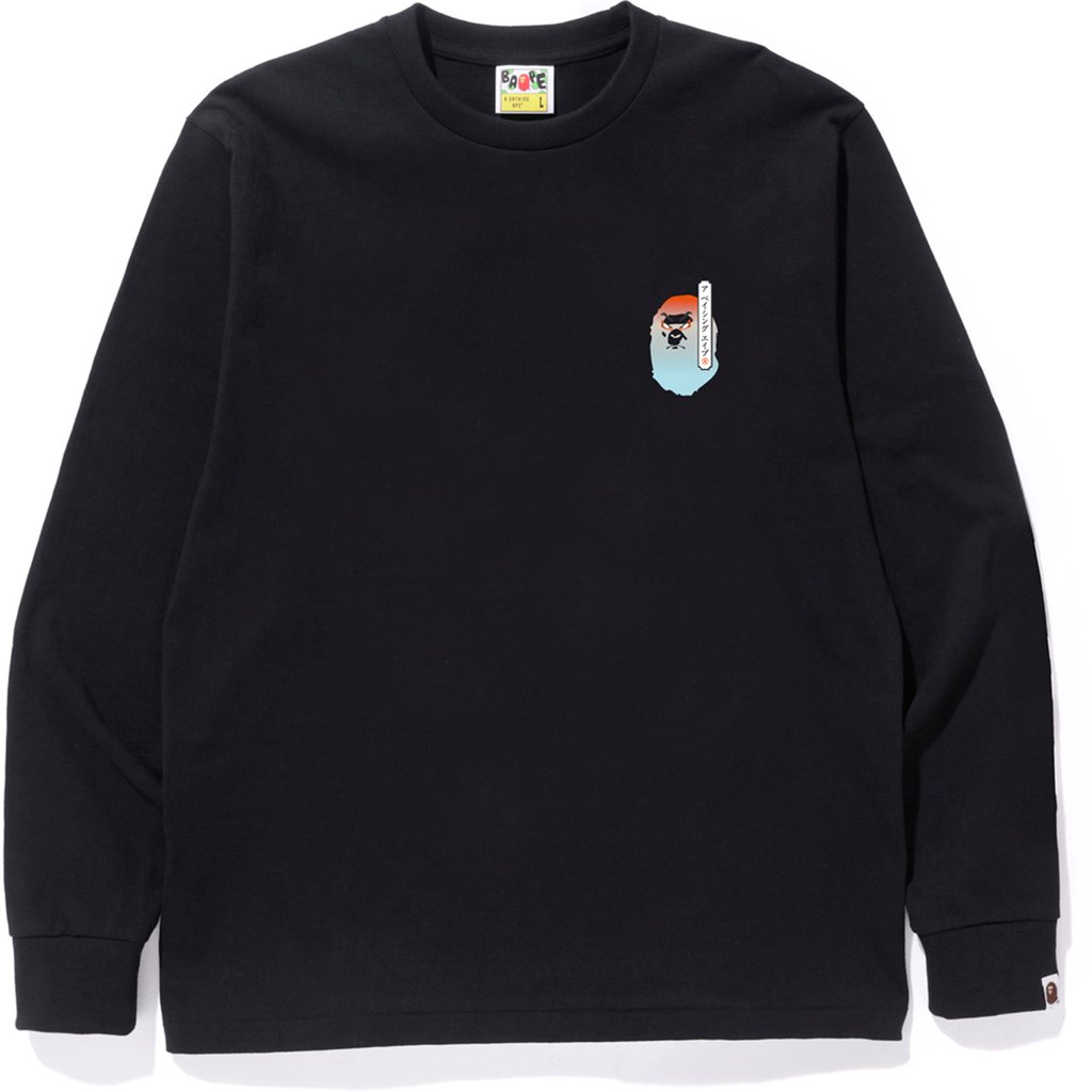 BAPE Kabuki College LS Tee Black 圖 2