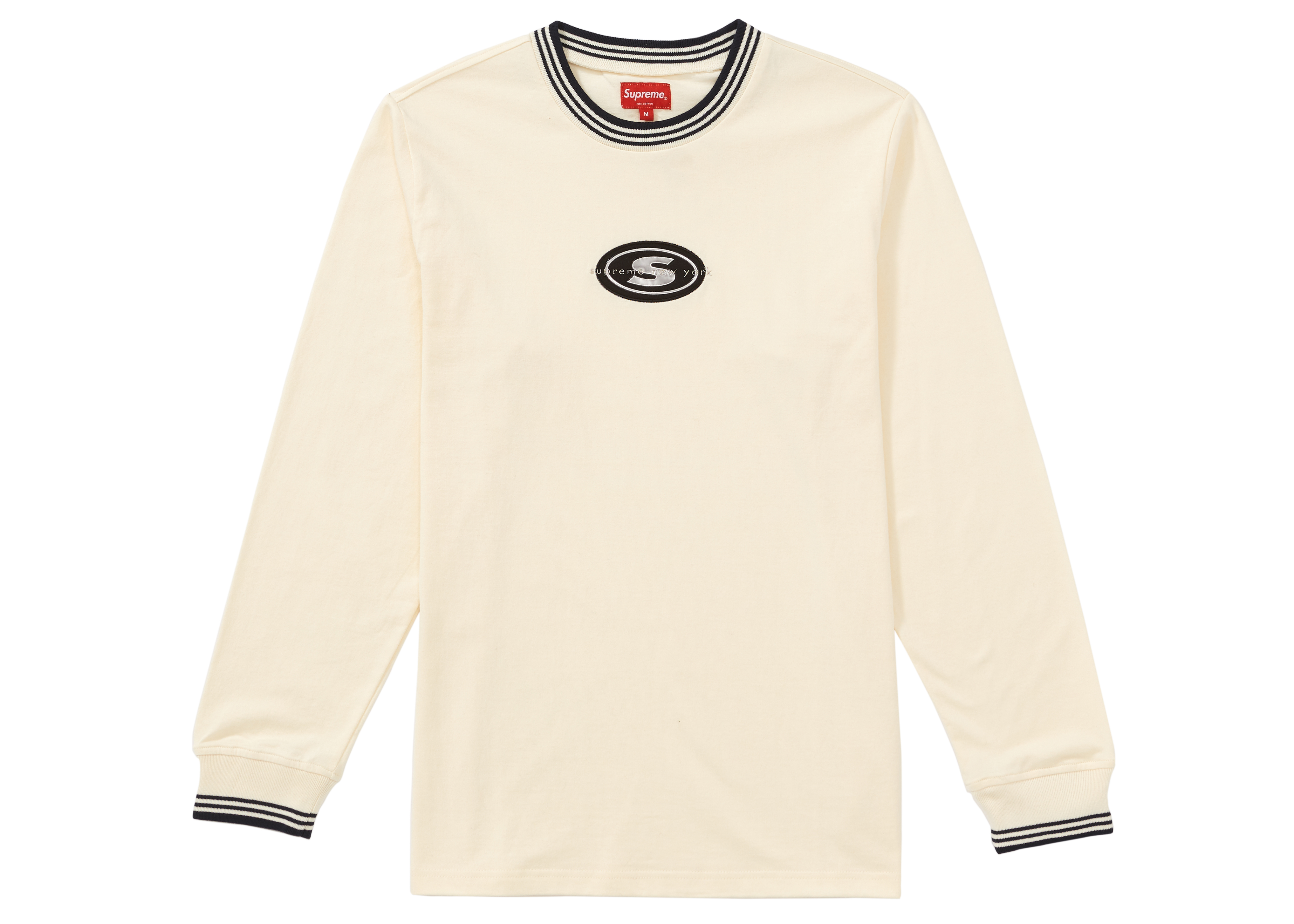 Supreme Striped Rib Logo LS Top Natural - Novelship