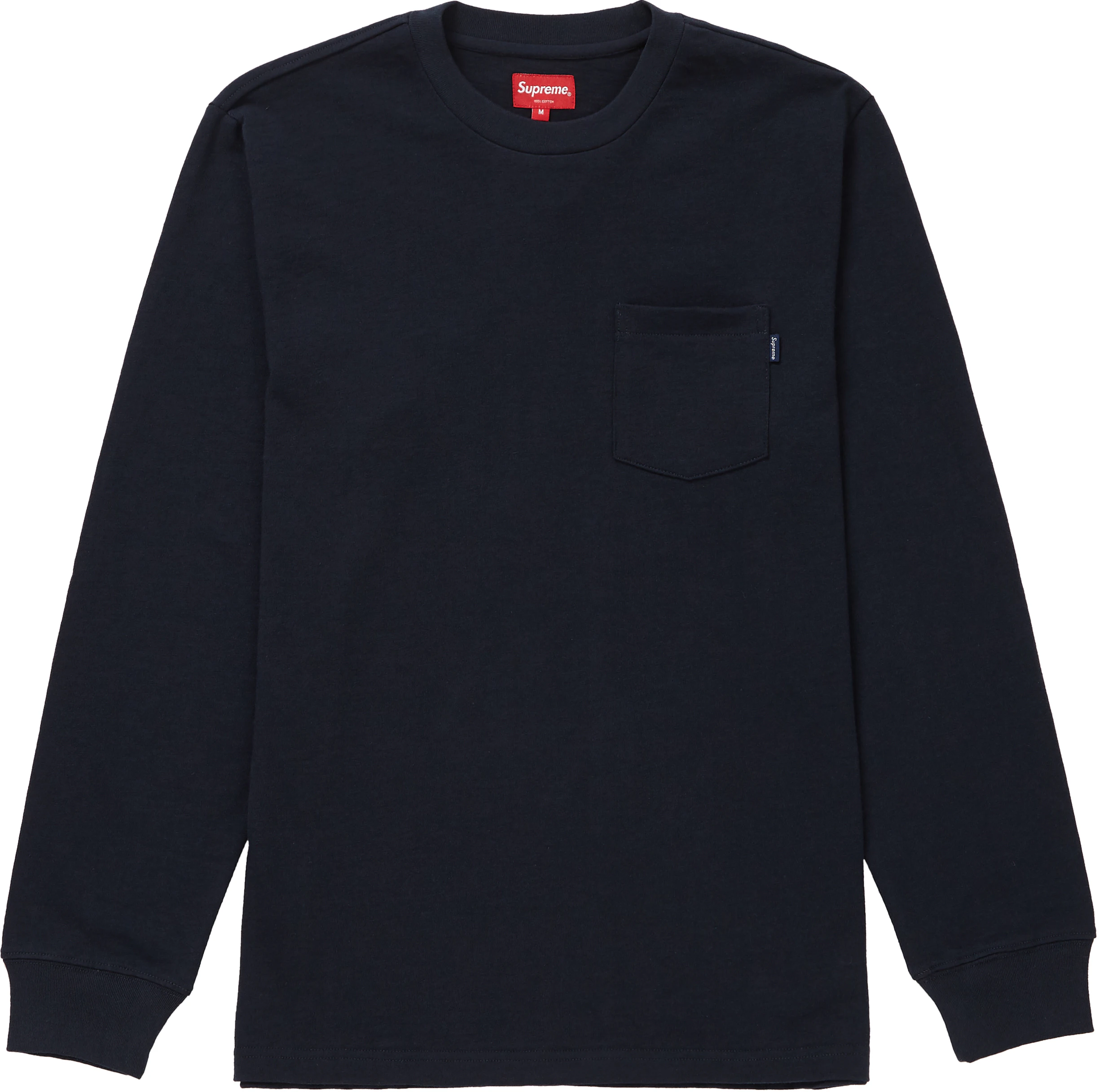 supreme-ls-pocket-tee-f-w18-navy