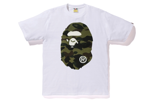 BAPE Boa 1St Camo Big Ape Head Tee White Green