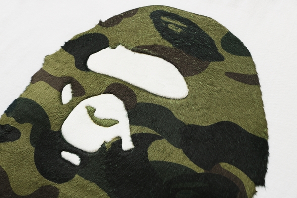 BAPE Boa 1St Camo Big Ape Head Tee White Green 圖 2