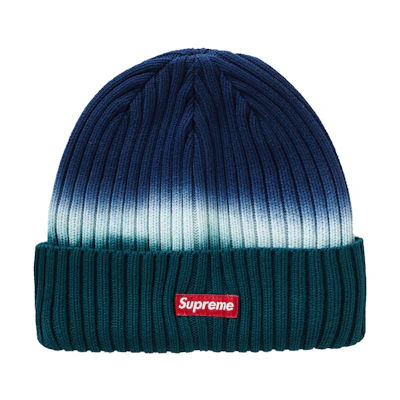 Supreme Overdyed Beanie Teal Tie Dye