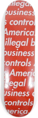 슈프림 '불법 비즈니스' 레드 스케이트보드 데크
Buy 슈프림 '불법 비즈니스' 레드 스케이트보드 데크