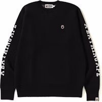 BAPE Wide Knit Crewneck Black BAPE Wide Knit Crewneck Black