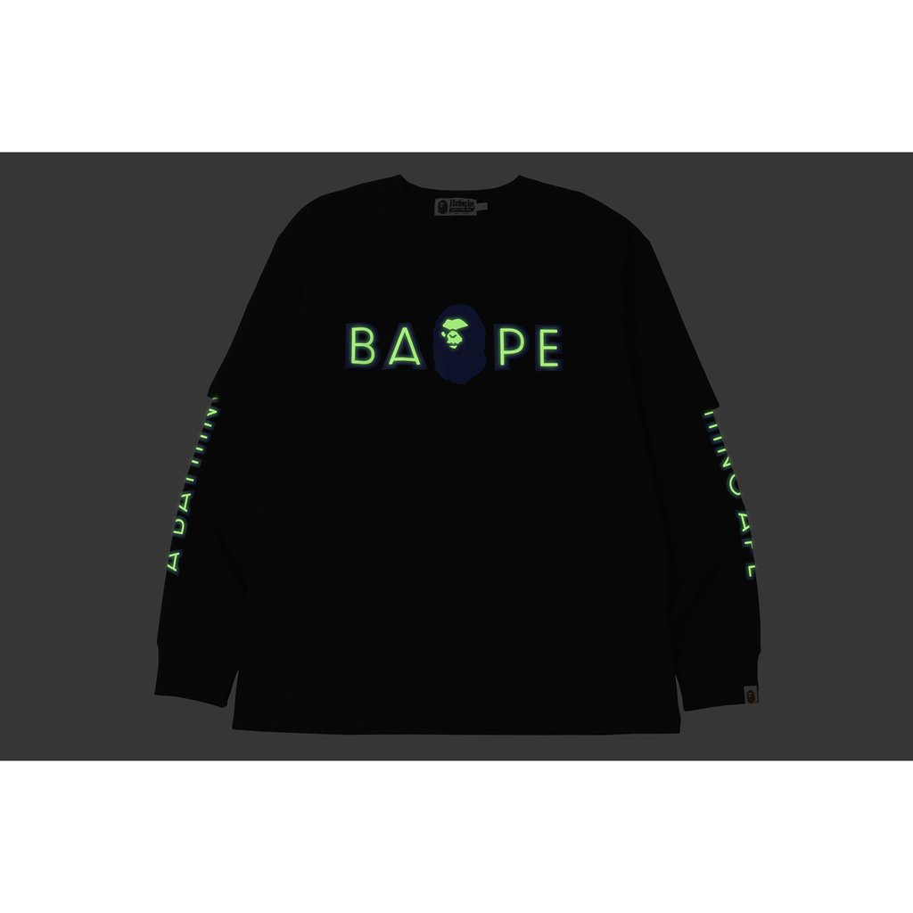 BAPE Relaxed Mad Face LS Tee Black 圖 3