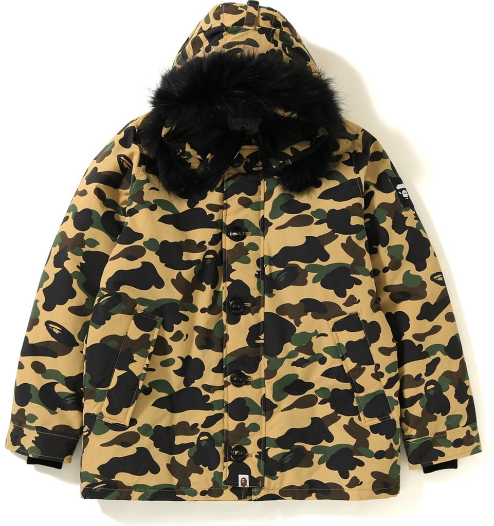 bape-1st-camo-fur-down-hoodie-jacket-f-w18-yellow