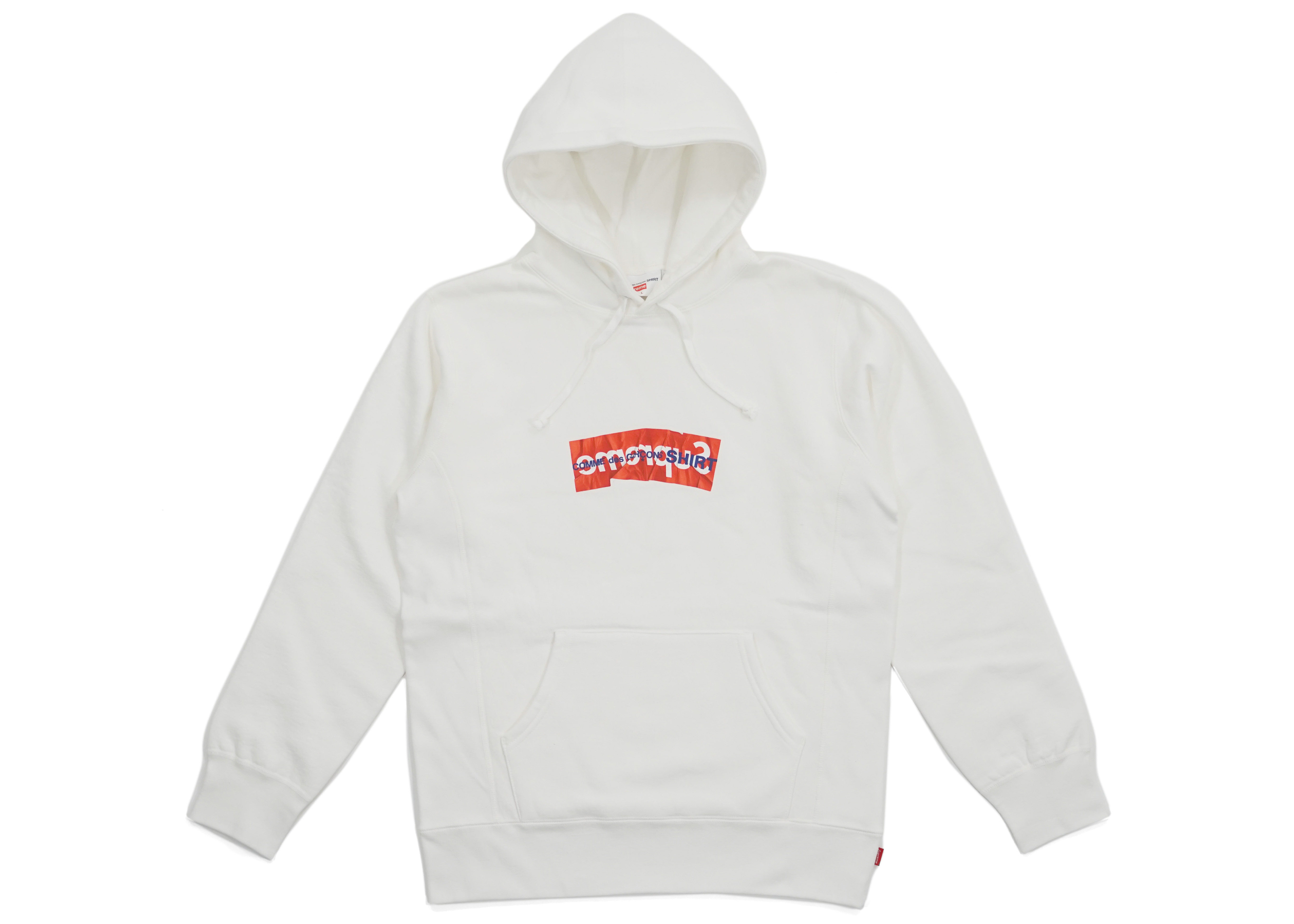 Supreme x Comme des Garçons SHIRT Box Logo Hooded Sweatshirt White ...