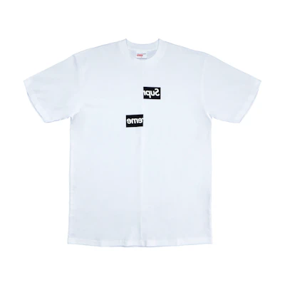 Supreme CDG Split Box Logo Tee White