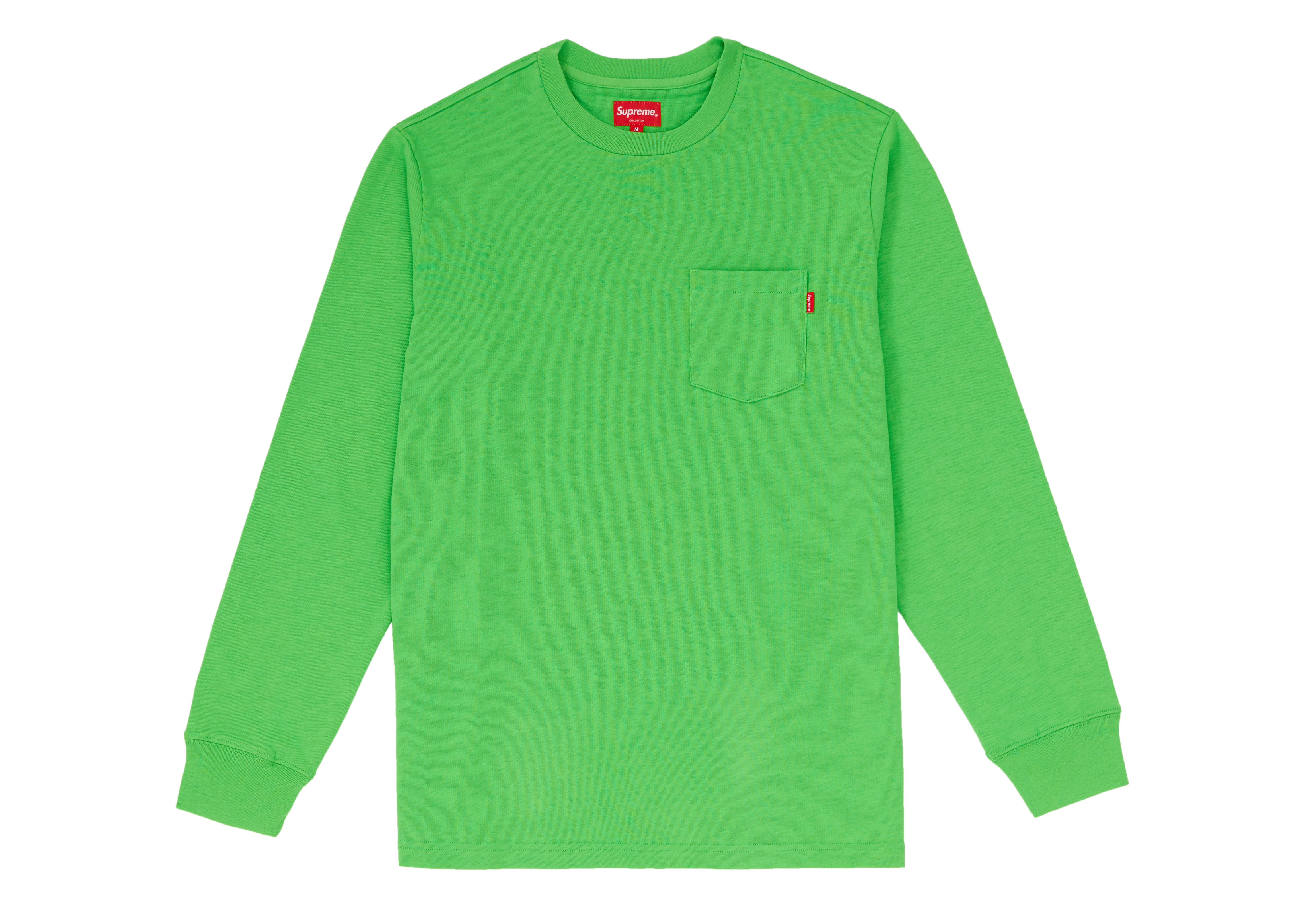 Supreme LS Pocket Tee FW18 Lime