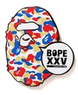 BAPE Store Bangkok XXV Ape Head Pintrill Pins White Buy BAPE Store Bangkok XXV Ape Head Pintrill Pins White