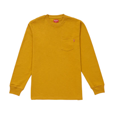Supreme LS Pocket Tee Mustard