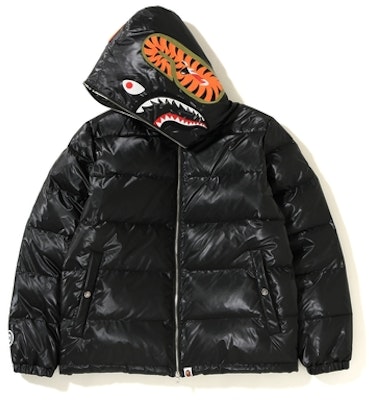 BAPE Jaket Hitam Shark Glossy Down Order BAPE Jaket Hitam Shark Glossy Down