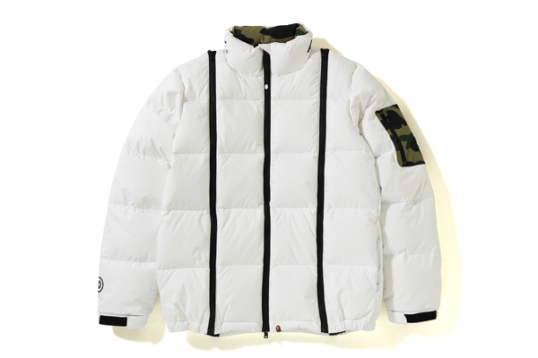 Buy BAPE Wide Zip Down Jacket White - Novelship