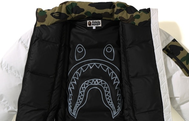 BAPE宽版拉链羽绒夹克白色 Lookbook BAPE宽版拉链羽绒夹克白色