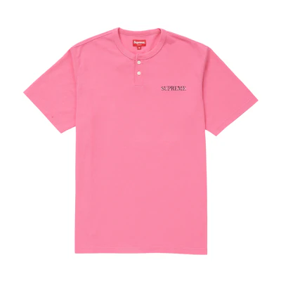 Supreme Pique SS Henley Pink