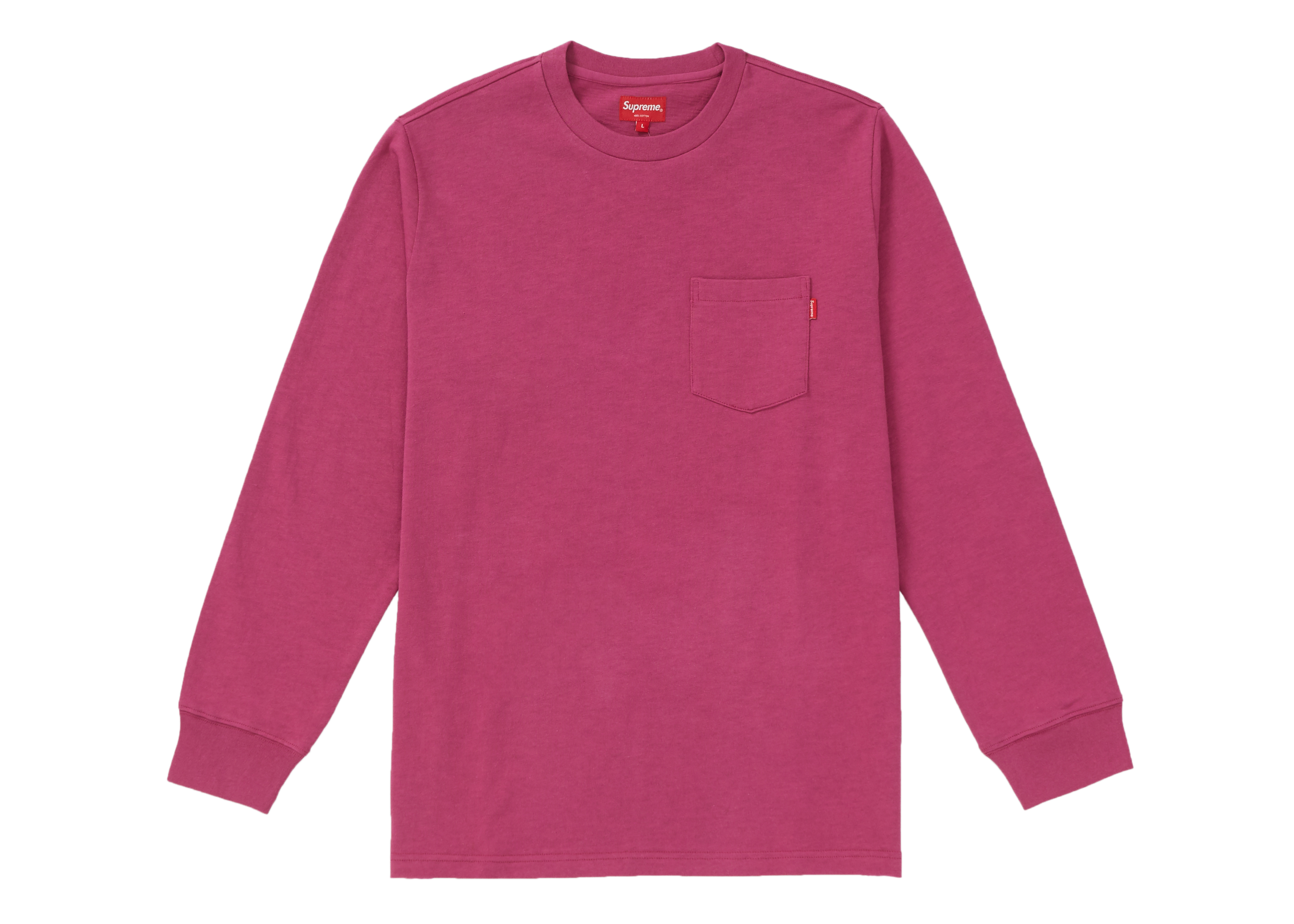 Buy Supreme Kaos LS Pocket FW18 Magenta Gelap