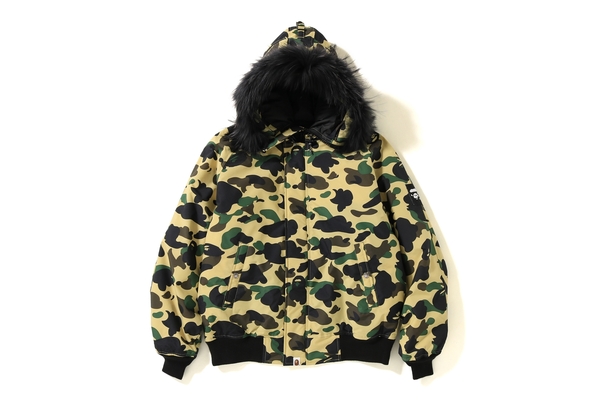 BAPE 1st Camo N 2B Down Jacket Yellow - Novelship